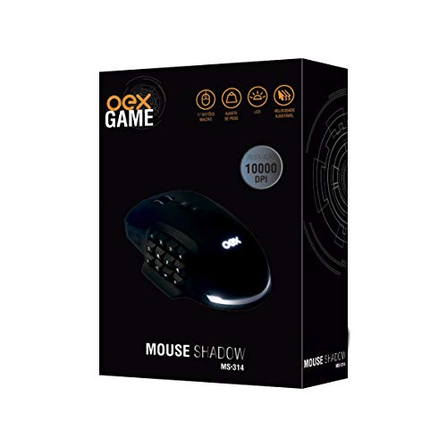 Ms314 mouse shadow, OEX, mouses, preto, 48.7002