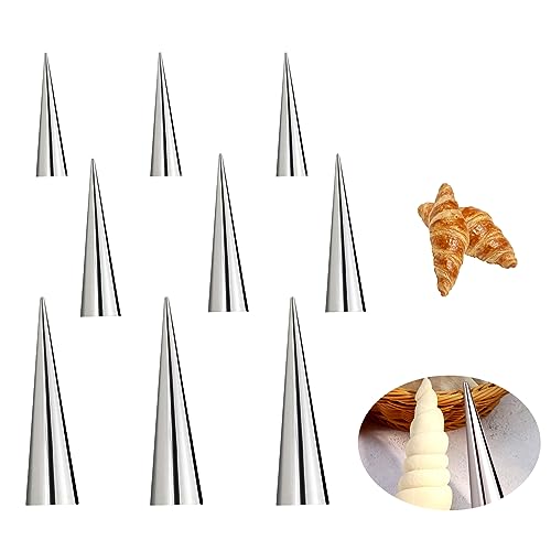 9 Pcs Cannoli Tubes Set for Baking and Pastry Molds