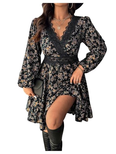 BEAUDRM Women's Plus Size Vintage Floral Dress Western...