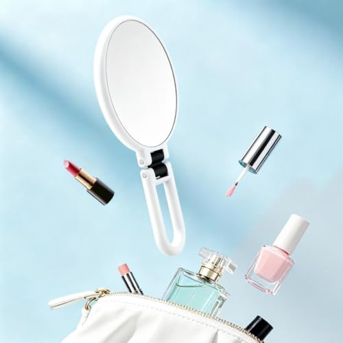 Espejo de aumento 50X plegable de doble cara para maquillaje y viaje 4