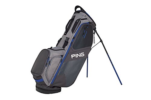 PING 2018 Hoofer Carry Stand Golf Bag, Graphite/Silver/Blue