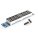 ●MAX7219 es un controlador de pantalla de cátodo común de entrada y salida en serie integrado, que conecta tu microprocesador a una pantalla LED digital de 7 segmentos con 8 dígitos.