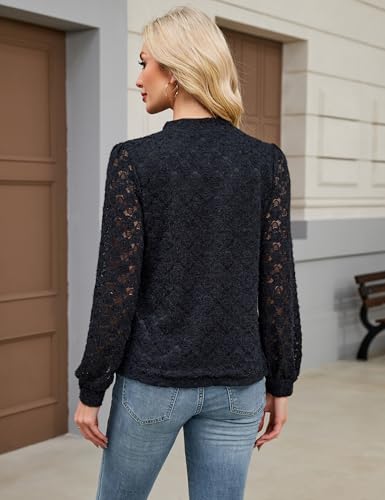 Blooming Jelly Womens Lace Long Sleeve Tops - image 3