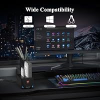 FIDECO Festplatten Dockingstation, USB 3.2 Gen1 Festplatten Docking Station für 2,5 & 3,5 Zoll SATA HDD SSD, Festplatten Klonstation mit Typ-C-Anschluss, Unterstützt Offline Klonfunktion und UASP – Ansicht 6