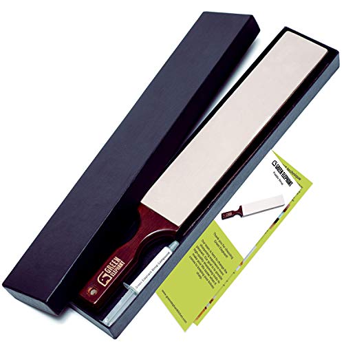 Leather Strop With Stropping Compound - Large 2 Sided Knife Strop With Natural Rough And Smooth Stropping Leather by Green Elephant
