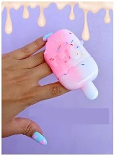 ألعاب فيدجت قابلة للعصر، عائلية قابلة للضغط، حسية لطيفة لتخفيف التوتر على شكل آيس كريم