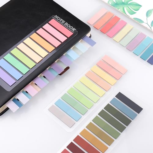 JIANTA 2000 Pcs Sticky Tabs, 10 Pack Book Tabs, Repositionable Index Tabs, Page Markers Writable, Colorful Annotation Tabs for School Office Reading Highlights Classifying image 5