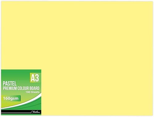 Treeline A3 160GSM Pastel Project Board 100 Sheets, Yellow
