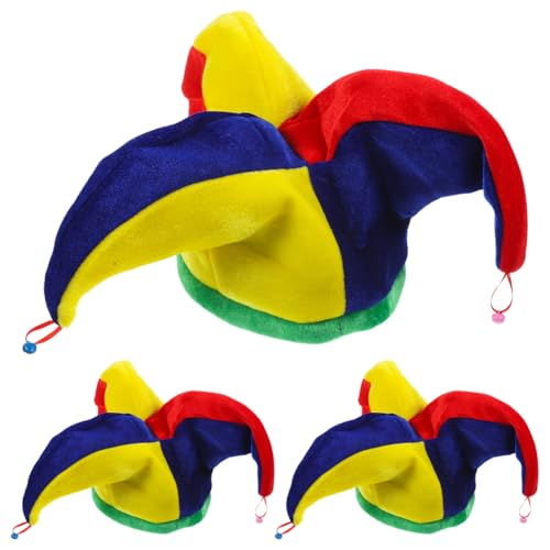 COHEALI Chapeau De Clown Avec Clochettes Taille Unique LéGer Et Confortable Pour Carnaval DéGuisement Festival Mardi Gras Cosplay Et FêTe
