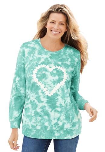 Woman Within Plus Size Printed Sweatshirt