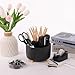 SKYDUE Black Office Supplies, Black Office Desk Accessories 10PCS, Pencil Holder for Desk, Stapler, Tape Dispenser, Scissors, Ruler, Clips and 1000pcs Staples, Desk Supplies Set