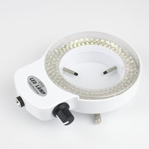 Microscópio de laboratório, slides, 144 LED, luminária de iluminador para lente de microscópio estér