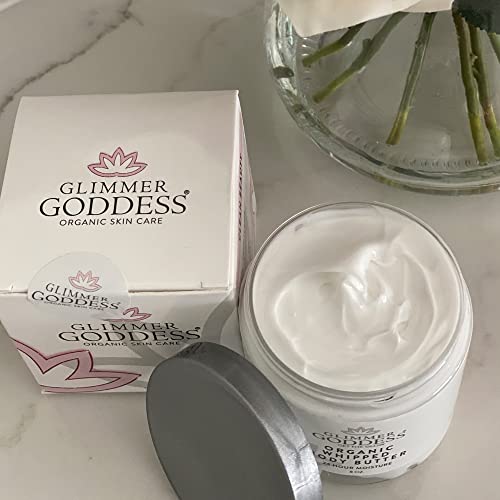 Glimmer Goddess Organic Body Butter - Honeysuckle, Vegan, Cruelty-Free, 24 Hour Hydration, Reduces Stretch Marks, Great For Eczema And All Skin Types, Baby Friendly, Organic Ingredients 8 Oz #TOP3
