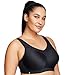 Glamorise womens Full Figure Plus Size High Impact Wonderwire #9066 Sports Bra, Black, 38H US