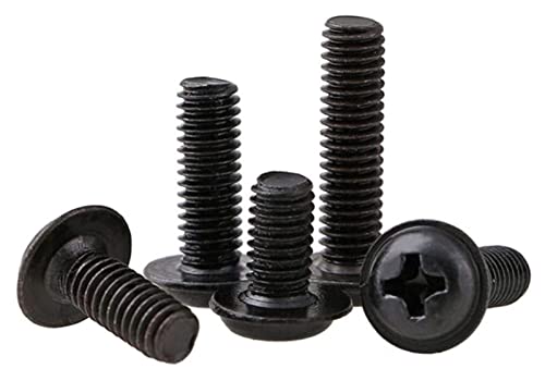 Weave Essentials Schwarz/vernickelt Rundkopf mit Pad- Schraube Cover