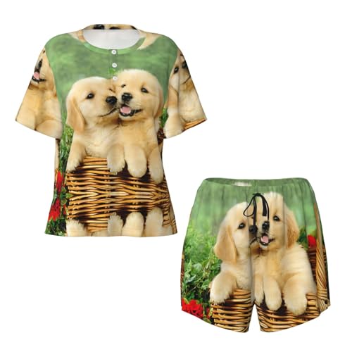 Imprimé chiot golden retriever EdWal illustration haute définition