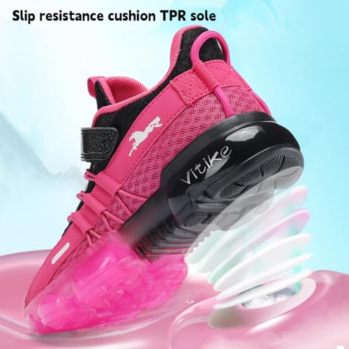 Image of JMFCHI Boys Girls Kids Sneakers Knitted Mesh Running Tennis Athletic Shoes