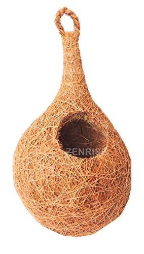 ZENRISE-Set-of-2-of-Coconut-Fiber-Birds-nest-for-Pet-and-Balcony-Birds-Sparrows-Finches-breeding-Beige