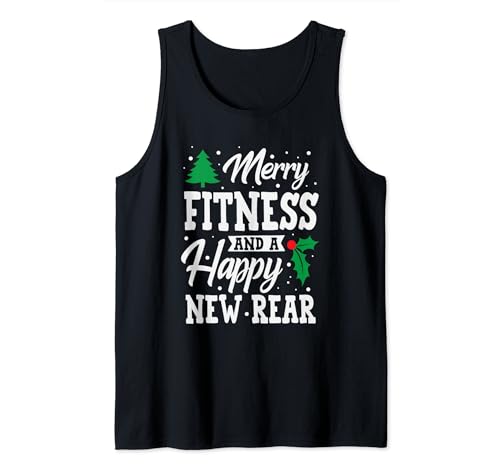 Merry Fitness Felice Nuovo Allenamento Posteriore Natale Canotta
