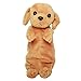 longsheng 3D Dog Creative Soft Plush Puppy de gran capacidad de simulación de peluche estéreo lápiz bolsa de papelería (Golden Retriever)