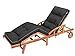 Liegenauflage, Auflage für Gartenliege 200 x 55 x 8 cm, Auflagen für Deckchair ,Polsterauflage für Sonnenliege, Kissen für Liegestuhl, gesteppt - Schwarz