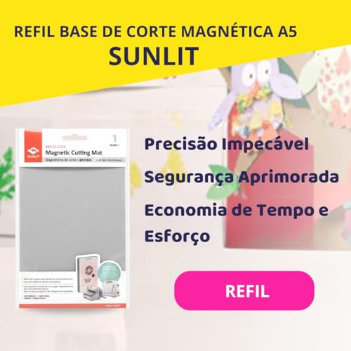 Refil Base de Corte Magnética A5 Sunlit p/Máquina de Relevo Corte