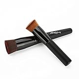 Anne's Giverny Foundation Brush Liquid for Makeup Concave + Angled Flat Black Make up Brushes Set