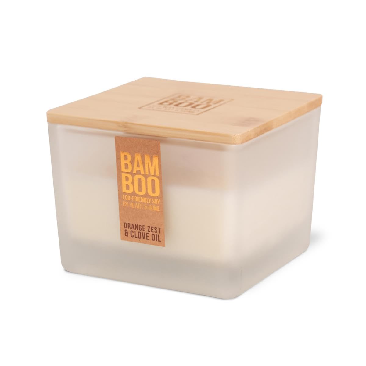 Bamboo Centerpiece Candle (Orange Zest & Clove Oil)