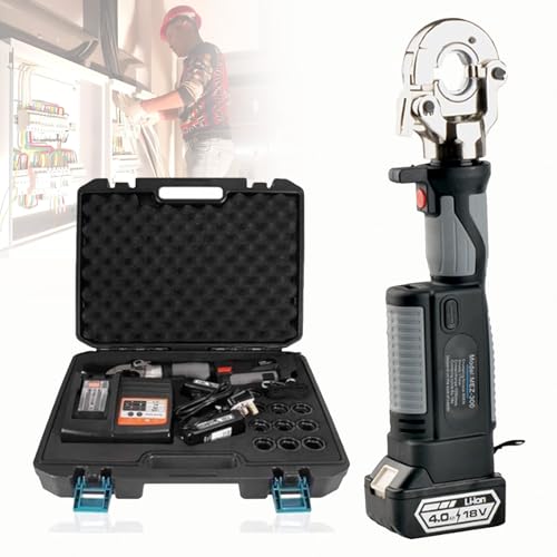 Kit de herramientas de crimpado hidráulico eléctrico, 12 pares de troqueles, 10-300 mm² para terminales de cobre y aluminio