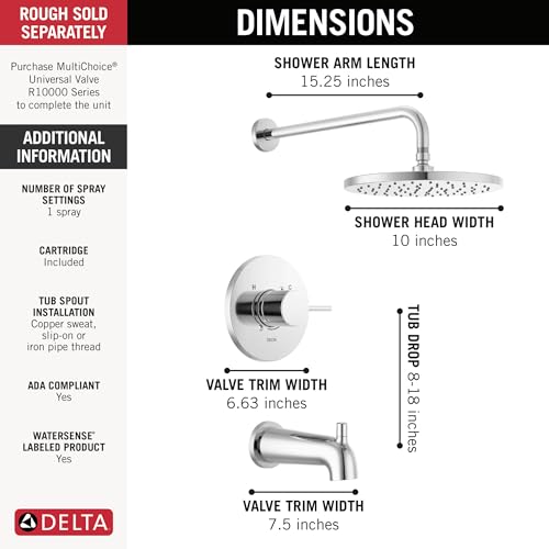 Image of Delta Chrome Modern Pot Filler Kitchen Faucet, Wall Mount Kitchen Faucet, Chrome 1165LF