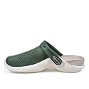 ALZADO Men's Classic Casual Sports Clogs/Sandals with Adjustable Back Strap for Adult | Comfortable & LightWeight| Stylish & Anti-Skid| Waterproof & Everyday Use Mules for Gents & Boys.. (OLIVE/BEIGE, UK Footwear Size System, Adult, Men, Numeric, Medium, 9) gallery image