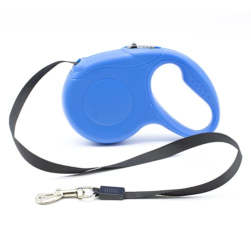 CABLEPELADO Correa Extensible para Perros | Correa retráctil para Perros | Correa Perro Enrollable | Correa Mascota | Accesorios para Perros | Soporta hasta 15 Kg | 3 Metros | Azul