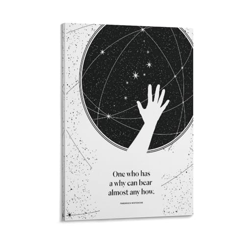 Minimalist Celestial Hand Quote One Who Has A Why Can