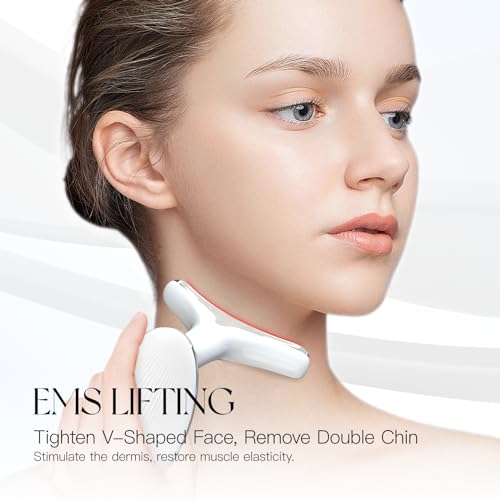 ANLAN Red Light Therapy Face Massager, Skin Face Lift Device with 7 Colors, 3 Modes Led Facial Sculptor for SkinTightening & Neck Lifting, 45°C EMS Massage Face Toning Firming Machine for Women - Image 5