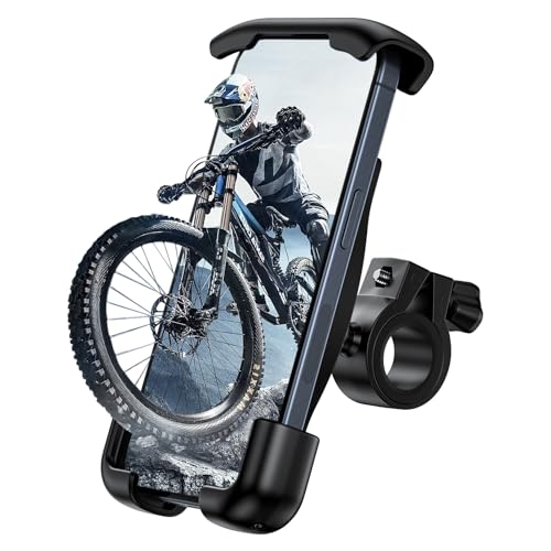 Motorcycle Phone Mount [Ultra-Stable&Security Lock] Bike Phone Holder for Electric Scooter, Mountain, Dirt Bike, 360° Rotate Motorcycle Phone Holder Suitable for iPhone 16 More from 4.5-7.3 inches