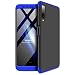 Produktbild Homikon 360 Grad Hart PC Hülle 3 in 1 Komplettschutz Tasche Plastik Harte Handyhülle mit Tempered Glas Panzerglas Ganzkörper-Koffer Schutzhülle Kompatibel mit Samsung Galaxy A7 2018 - Schwarz Blau