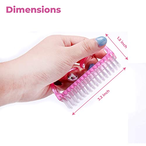 MAPPERZ Handle Grip Nail Brush Hand Finger Toe Nail Scrub Cleaning Brush Manicure Pedicure Scrubbing Cleaner Brush for Men and Women (Multicolor)(Pack of 1) - Image 2