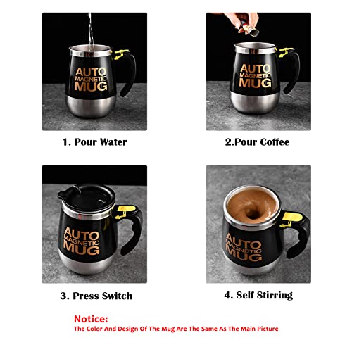 Taza automezcladora recargable de acero inoxidable 13.5oz miniatura 7