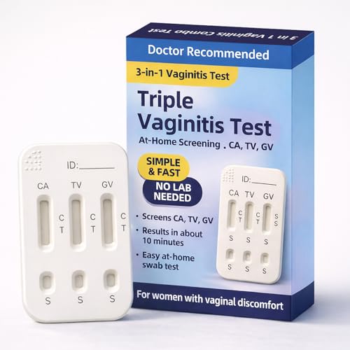 3-in-1 Vaginitis Self-Test Kit for Women Vaginal Infection Test at-Home Check for Common Discomfort Clues Fast Simple Results 1 Test