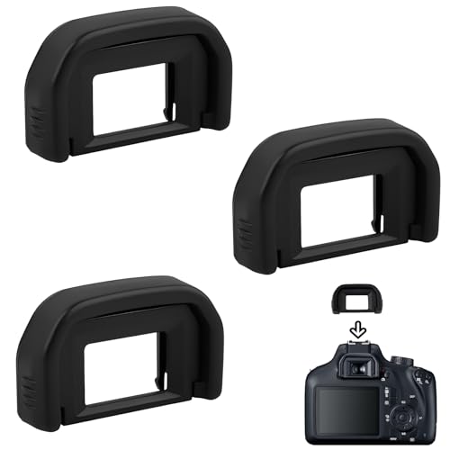 Ocular de Repuesto para Cámara Canon EOS, Visor Protector de Ojo Compatible con Canon 4000D 2000D 1300D 1200D 250D 200D 850D 800D 750D 700D 600D, Pack de 3 Unidades