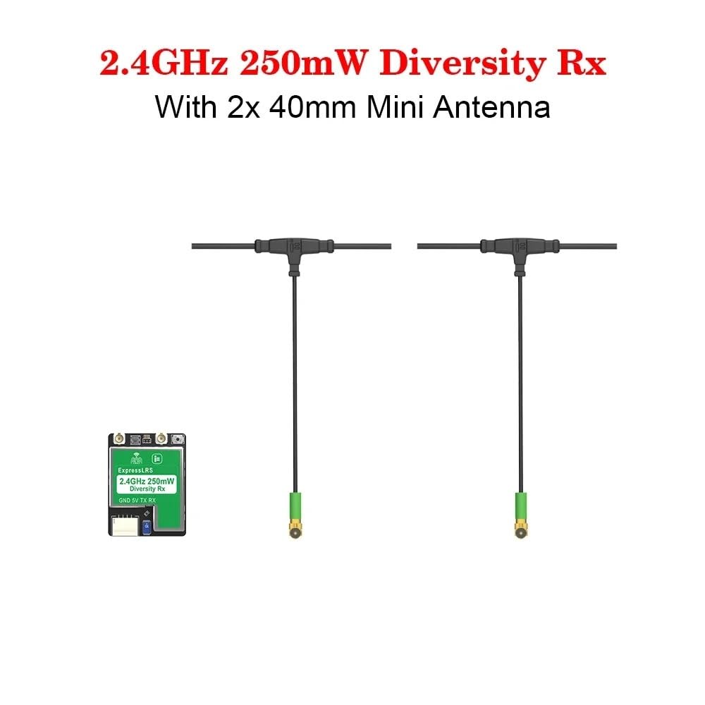 ExpressLRS ELRS 2.4G 868 900 Ricevitore diversità a doppia adatto for parti di droni da corsa RC FPV(2.4G RX 40mm Mini)