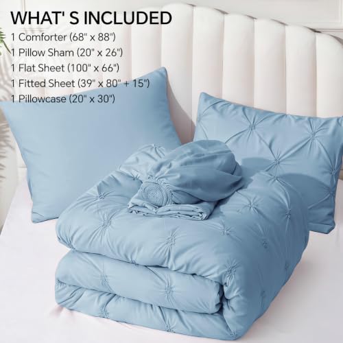 Image of BEDELITE Twin XL Comforter Set Cornflower Blue,Lightweight & Soft Comforter