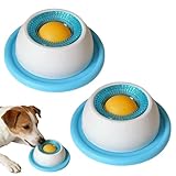 2PcsHundelickspielzeug Lick Bowl für Hunde, Schleckball für Hunde Hund Leckt Futternapf mit Integrierter Drehkugel Nassfutter Lick Pad Mit Antirutschmatte für Haustier Angst Relief und Langsam Füttern