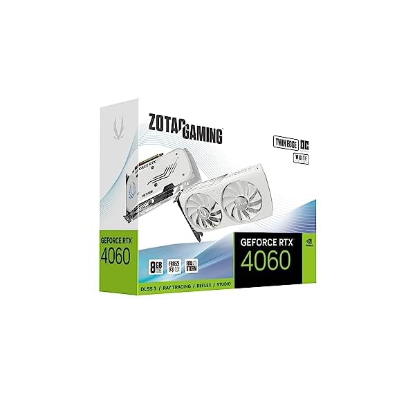 Zotac GeForce RTX 4060 Twin Edge OC Tarjeta Gráfica Gaming, Edición Blanca