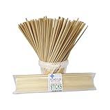 Baking Beauty and Beyond Cotton Candy Food Grade Square Birch Wood Sticks - Floss, Sturdy, Smooth, and Eco-Friendly Food Safe Wooden Skewers for Floss Making or Crafts, 50 Pieces, 11 Inch (275mm)