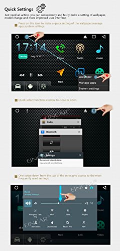 10.1" Universal Android 7.1 Nougat System 2GB Car Stereo Head Unit 2 Din Car GPS Navigation Touch Screen Bluetooth 1080P Video Music Car Radio Audio System with Mirrorlink WiFi USB Support DVR OBD2 - Thumbnail 4