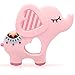 Bigspinach Soft Pink Elephant Teethers for Babies 0-6/6-12 months Silicone Teething Toy Gift for Girls Gum Massager Anxiety Relief Items