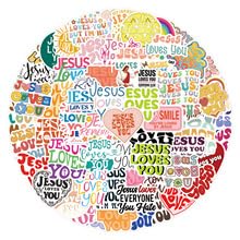 100 Pcs Holographic Sparkly Jesus Stickers for Water Bottle Waterproof Sticker for Laptop Skateboard Phone Car Decals for Teens Adults for Party Favors Supplies Decor (Religious Christian Stickers)