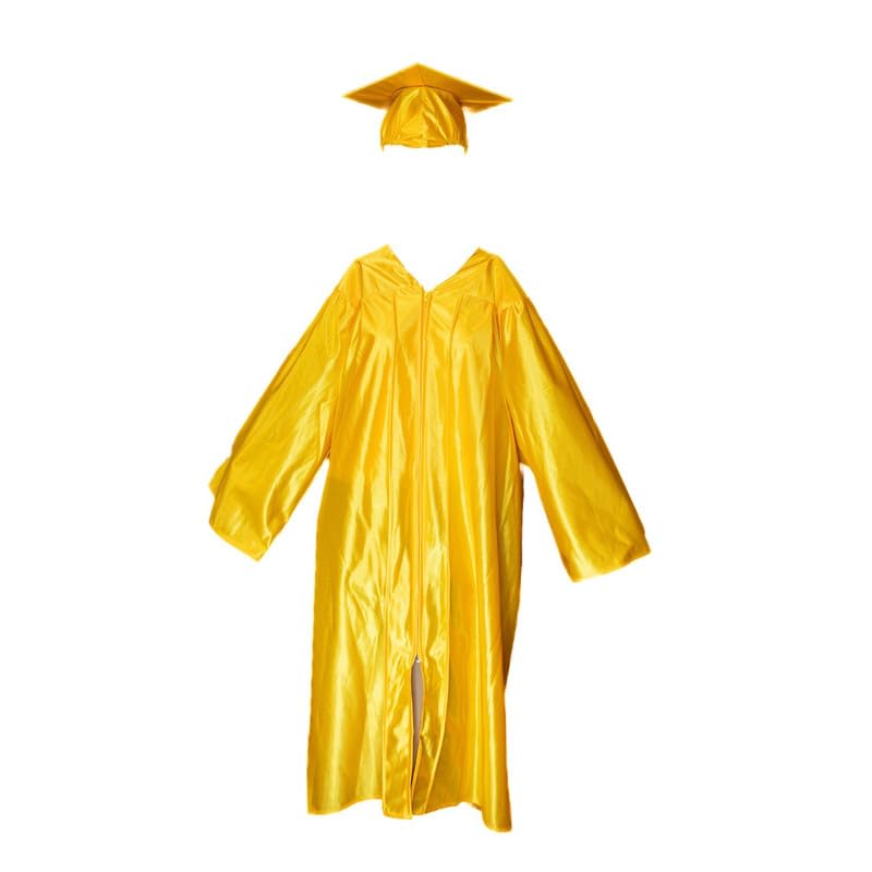 Image of Gradzilla Graduation Cap and Gown Set - Shiny Finish for High School and College, Durable Robes for Commencement Ceremonies