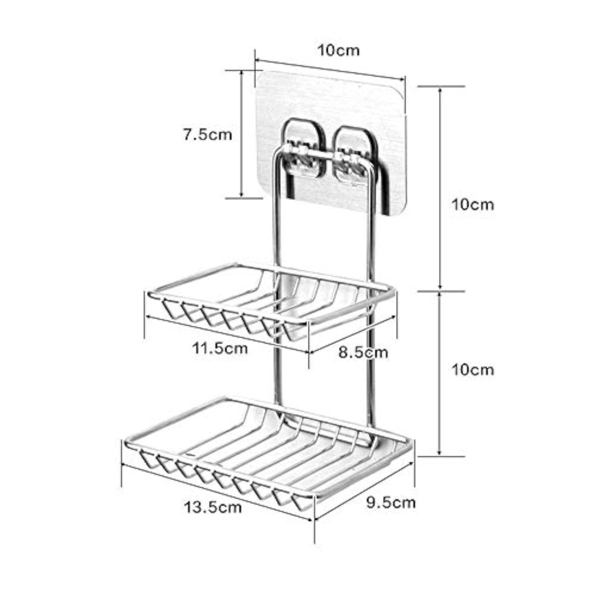 Wall Mounted Double Layer Soap Dish Holder